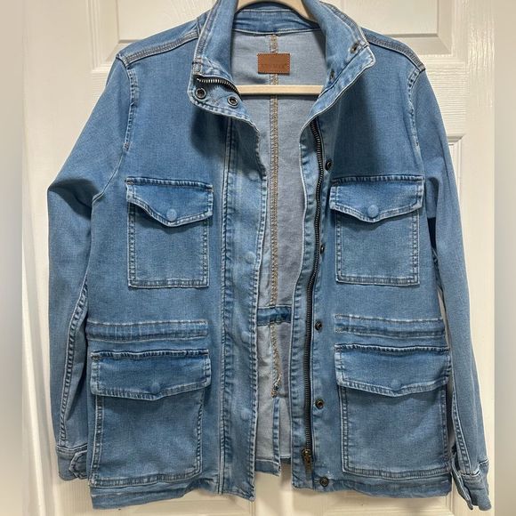 Judy Blue Zip Up Denim Jean Jacket - Picture 4 of 12